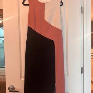 White House Black Market Asymmetrical Color Block Dress